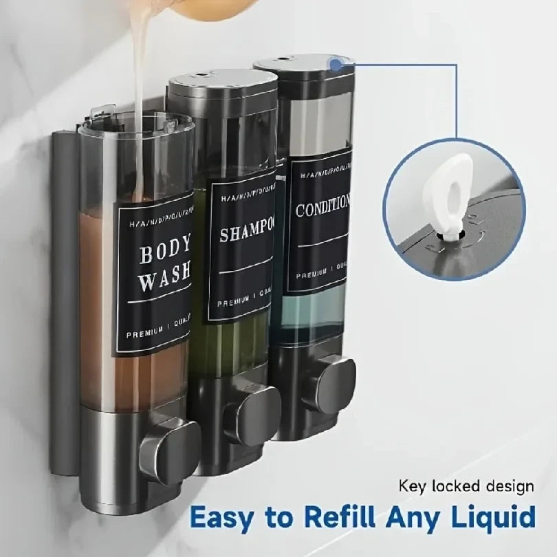 Triple Wall Mounted Soap Dispenser
