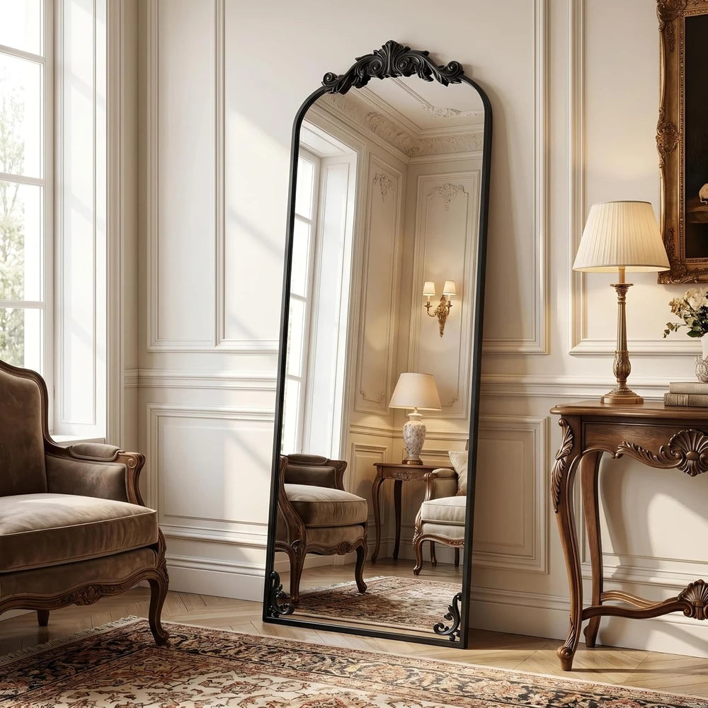 Baroque Arched Floor Mirror