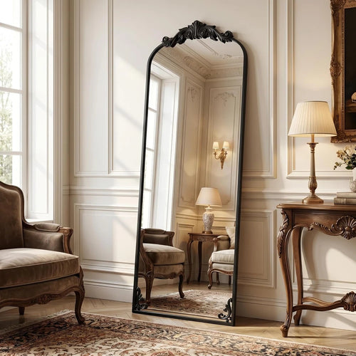 Baroque Arched Floor Mirror