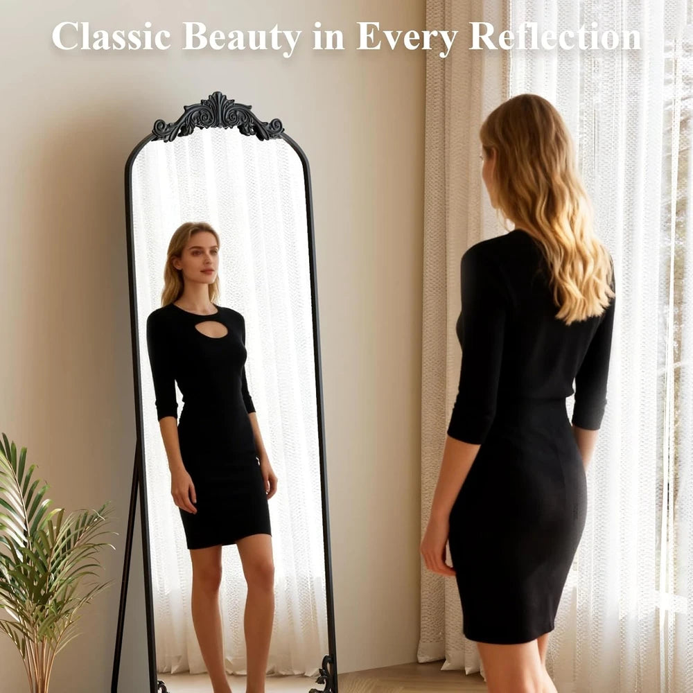 Baroque Arched Floor Mirror