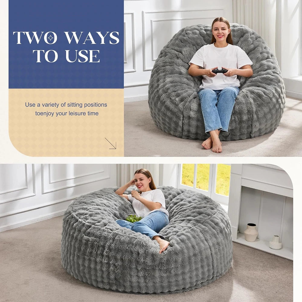 Plush Velvet Bean Bag Chair