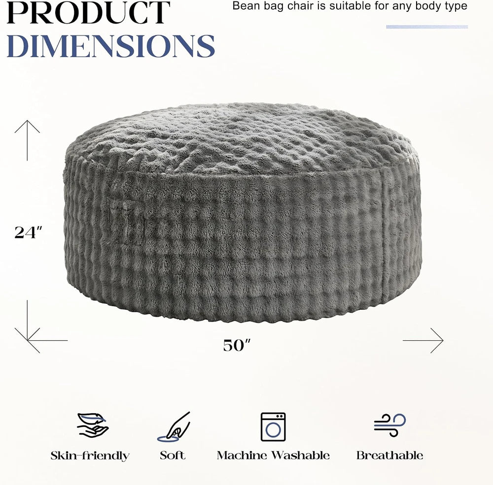 Plush Velvet Bean Bag Chair