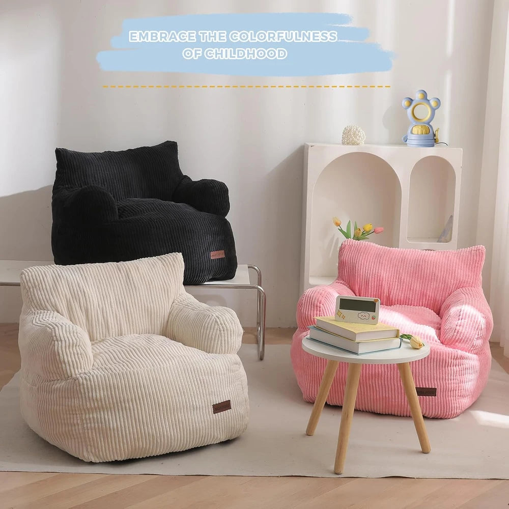 Corded Fabric Kids Bean Bag Chair