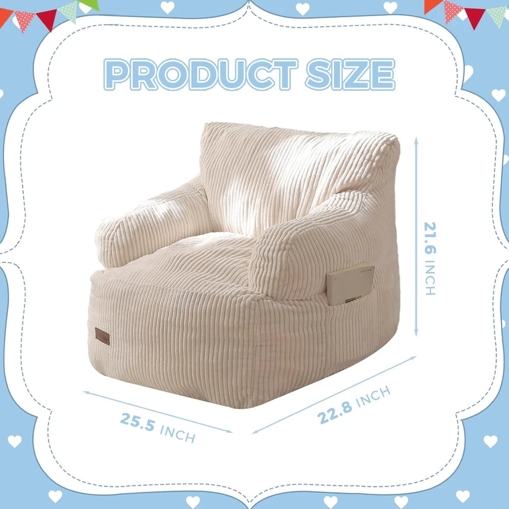 Corded Fabric Kids Bean Bag Chair