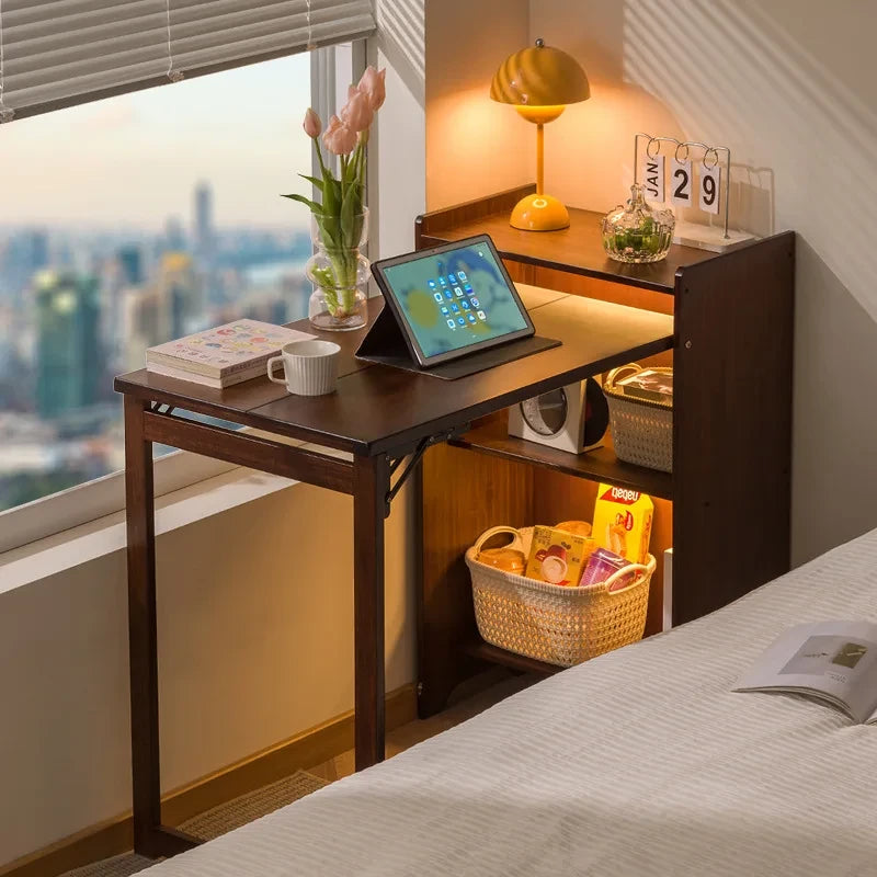 Solid Wood Folding Computer Desk