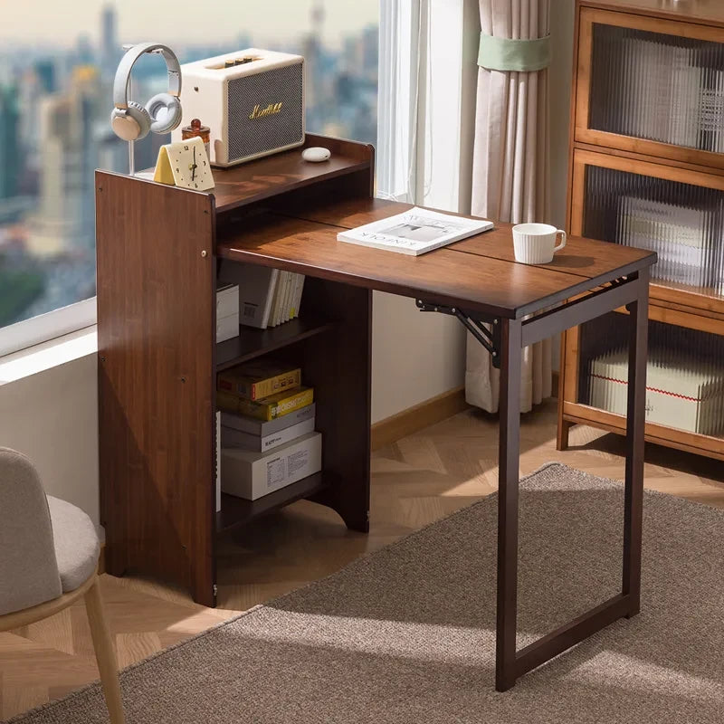 Solid Wood Folding Computer Desk
