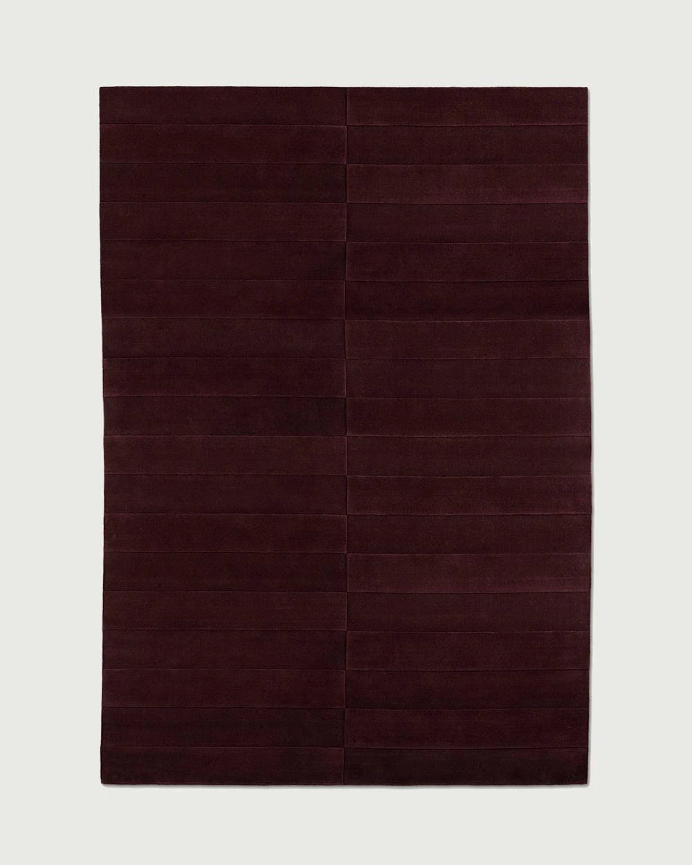 Burgundy Wool Hand-Tufted Area Rug