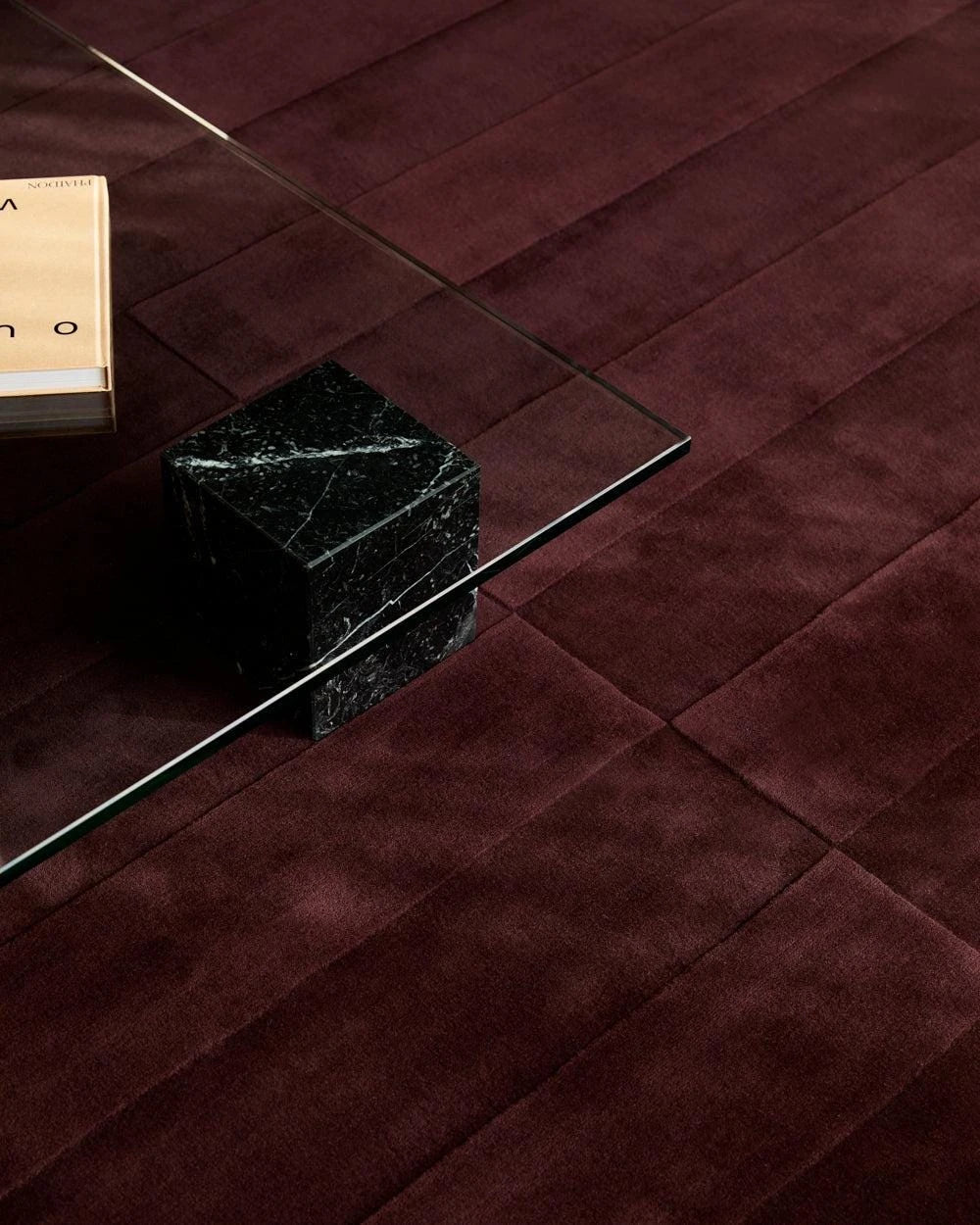Burgundy Wool Hand-Tufted Area Rug