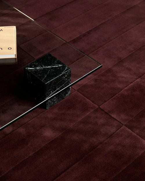 Burgundy Wool Hand-Tufted Area Rug