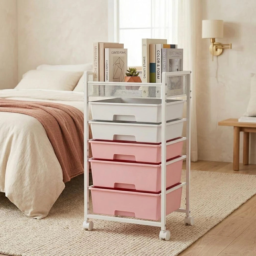 Rolling Multi Layer Drawer Storage Cart
