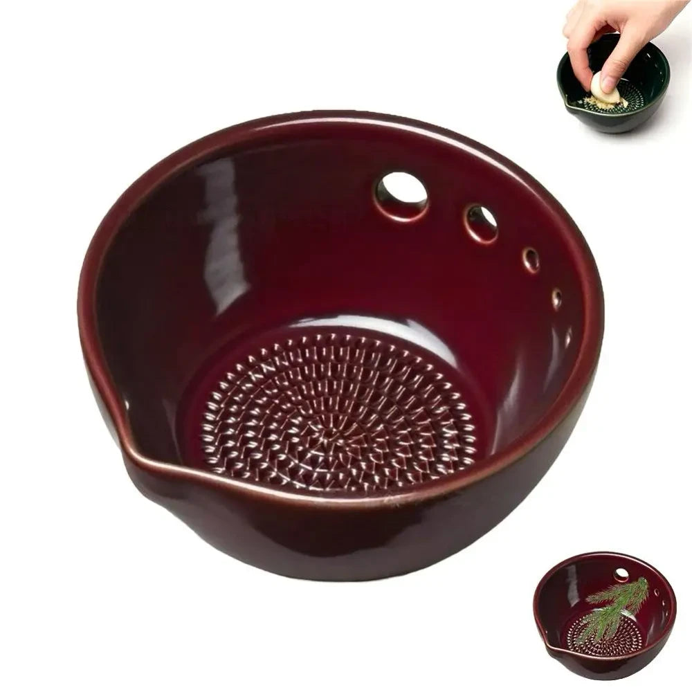 Ceramic Garlic Grater and Herb Stripper