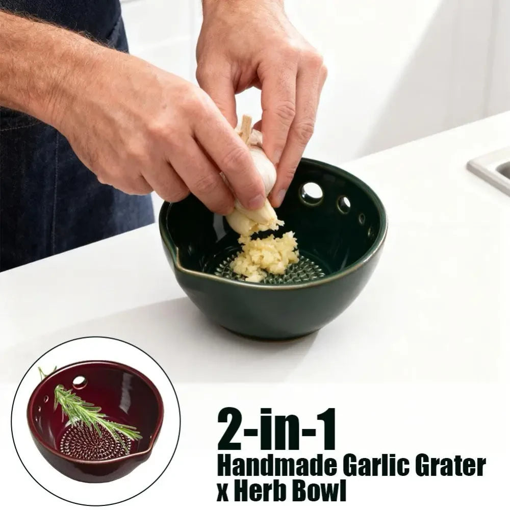 Ceramic Garlic Grater and Herb Stripper
