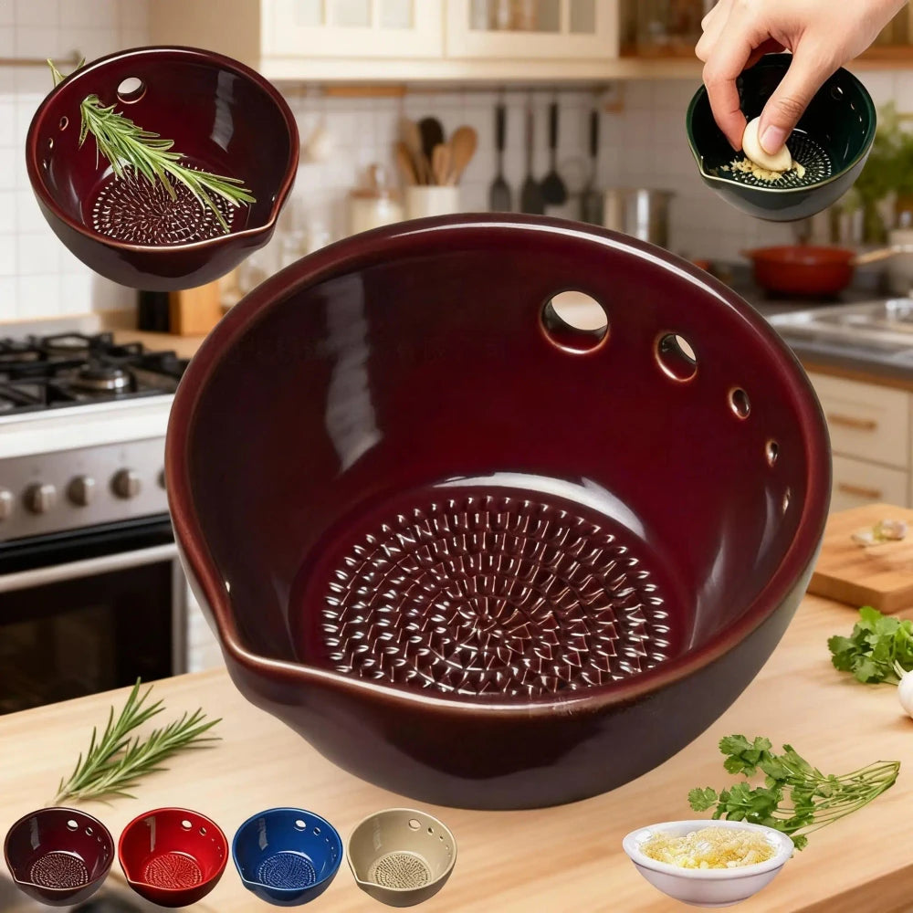 Ceramic Garlic Grater and Herb Stripper