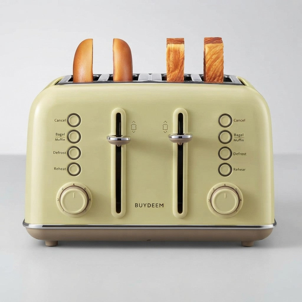 Buydeem Retro Four-Slice Toaster