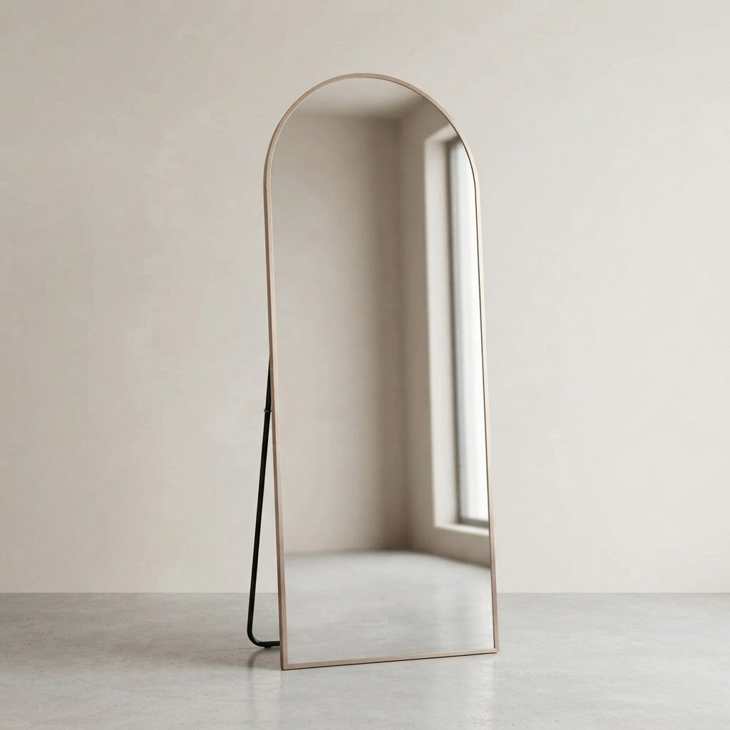 Modern Arched Floor Mirror