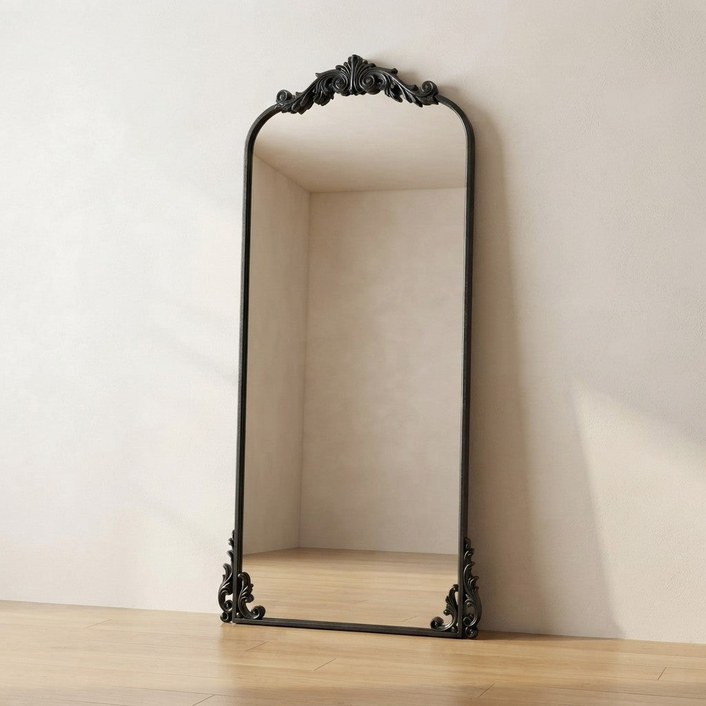 Baroque Arched Floor Mirror