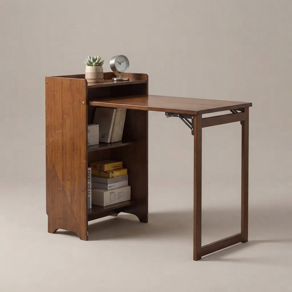 Solid Wood Folding Computer Desk
